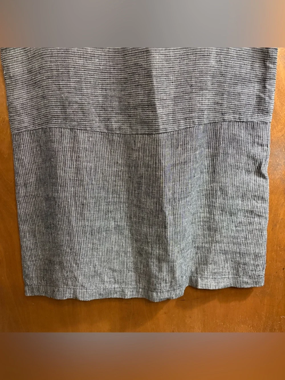 Garnet Hill Gray 100% Linen Drop Waist Shift Dress Lagenlook Beachy Boho Resort - Picture 8 of 11